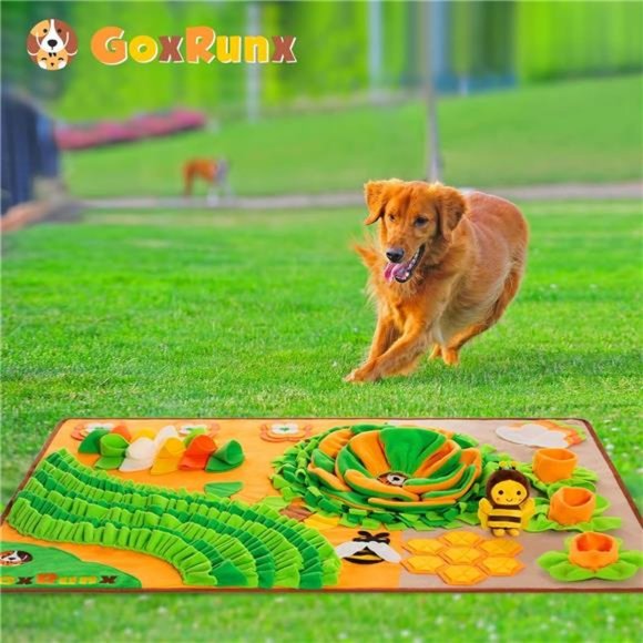 Snuffle Mat for Dogs 40'' X 27'' Large Dog Feeding Mats (Orange) - Picture 7 of 7
